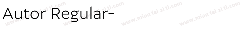 Autor Regular字体转换